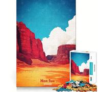 Rompecabezas de 1000 piezas con póster artístico de Wadi Rum Jordania Ideal para estimular la concentración Diversión garantizada Corte láser para un ajuste Actividad para compartir con seres queridos