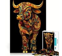 Rompecabezas de 1000 Piezas con póster artístico Original de Toro para Adultos Juguete para estimular la lógica y divertirse Juntos Diseño Elegante Regalo Ideal (50x75cm)