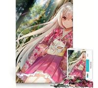 Rompecabezas de 1000 Piezas con póster de Chica Gato de Anime Rosa para Adolescentes Estimula la Mente Diversión sin Espacios Ajuste Entretenimiento cautivador para Interiores acogedores