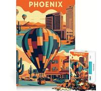 Rompecabezas de 1000 Piezas con póster de Globo aerostático Phoenix para Adolescentes Refuerza la Memoria, Calma y relajación Bordes de Calidad (38x52cm)