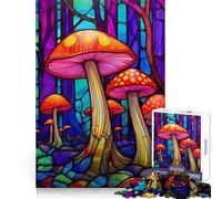 Rompecabezas de 1000 Piezas con póster de Hongos psilocibina para Adolescentes Juguete para desarrollar la Capacidad de razonamiento y el estrés Corte preciso Un Regalo Encantador 38x26cm