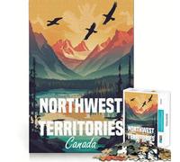 Rompecabezas de 1000 Piezas con póster de los Territorios del Noroeste de Canadá para Adultos Juguete para ejercitar la Mente Tiempo Libre Diseño nítido Regalo increíble (50x75cm)