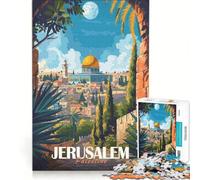 Rompecabezas de 1000 Piezas con póster de Viaje a Jerusalén, Juego Familiar, Actividades Divertidas en casa, cumpleaños y Navidad 38x52cm
