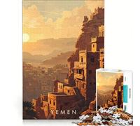 Rompecabezas de 1000 Piezas con póster de Viaje a Yemen, decoración de Pared de Juguete, desafiante para completar, Que Mejora el Amor Entre Parejas 38x26cm
