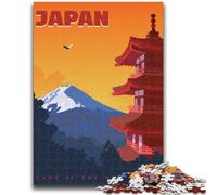 Rompecabezas de 1000 Piezas con póster de Viaje de Tokio, Japón, para Adultos Ayuda a ejercitar el Cerebro Juguetes adictivos para Cultivar la Paciencia Juego de desafío único 1000 Piezas (26x38cm)