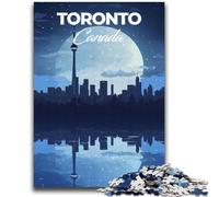 Rompecabezas de 1000 Piezas con póster de Viaje de Toronto para Adultos y Adolescentes, para Mayores de 14 años Entrena tu Cerebro y Tus Manos Regalos navideños 2000 Piezas (70x100cm)