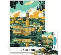 Rompecabezas de 1000 Piezas con póster del Paisaje Urbano de Bradford Juego de ingenio y diversión para Jugar en un Ambiente Tranquilo Regalo Ideal para Navidad (50x75cm)