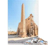 Rompecabezas de 1000 Piezas con póster del Templo de Luxor, Ideal para Adultos, con dificultad, Juego Educativo, (75 x 50 cm)