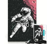 Rompecabezas de 1000 Piezas con póster Retro de Astronauta para Adolescentes Juguete Divertido para Jugar Juntos Arte Coleccionable con Corte preciso (38x52cm)