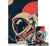 Rompecabezas de 1000 Piezas con póster Retro de Astronauta para Adolescentes Refuerza la Memoria Divertido y Relajante Regalo Ideal (38x26cm)