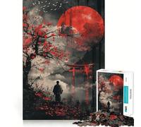 Rompecabezas de 1000 Piezas con Puerta Torii de la Luna Roja Fuji para Adultos Fortalece la Memoria, Alivia el estrés, Mejora la Calidad y es una Sorpresa de cumpleaños (38x26cm)