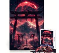 Rompecabezas de 1000 Piezas con Puerta Torii de Luna de Sangre para Adultos Desarrolla la Memoria, Evita distracciones y CREA una Experiencia Festiva Sorprendente (38x26cm)