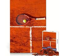 Rompecabezas de 1000 Piezas con Raqueta y Pelota de Tenis para Adolescentes Juguete para ejercitar la Mente, Actividad Relajante, Arte para armar, Regalo Original 50x75cm