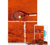 Rompecabezas de 1000 Piezas con Raqueta y Pelota de Tenis para Adolescentes Juguete para ejercitar la Mente, Actividad Relajante, Arte para armar, Regalo Original 50x75cm