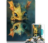 Rompecabezas de 1000 Piezas con Reflejo de dragón Volador para Adolescentes Ayuda a ejercitar el Cerebro Juguetes adictivos para Cultivar la Paciencia Un Gran Regalo (50x75cm)