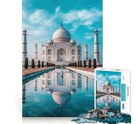 Rompecabezas de 1000 Piezas con Reflejo del Taj Mahal para Adolescentes, Juguete para ejercitar la Mente, Juego en Grupo, Corte de precisión, Regalo para Festivales 38x26cm