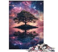 Rompecabezas de 1000 Piezas con Reflejos de árboles estrellados Rompecabezas para Adultos Ideal para divertirse en Familia Difícil y desafiante Juguetes educativos para el Aprendizaje (75x50cm)