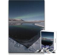 Rompecabezas de 1000 Piezas con Reflejos de la Aurora Boreal para Adolescentes Aprendizaje Consciente Juego Divertido Celebraciones alegres Tamaño 38x52cm