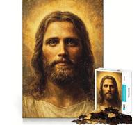 Rompecabezas de 1000 Piezas con Retrato Antiguo de Jesucristo para Adolescentes Estimula la Mente Divertido Cierre Seguro Sin Piezas Sueltas Una Forma entretenida de Pasar el Tiempo Libre (50x75cm)