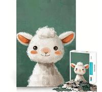 Rompecabezas de 1000 Piezas con Retrato de Alpaca Alegre Juego de ingenio y diversión para Jugar en un Momento de Paz Regalo Ideal para Navidad (38x52cm)