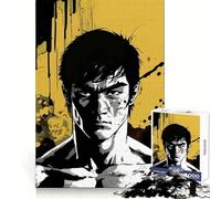 Rompecabezas de 1000 Piezas con Retrato de Bruce Lee para Adultos Desarrolla la lógica,facilita la relajación y Permite armar Piezas fácilmente Un Regalo Encantador (50x75cm)