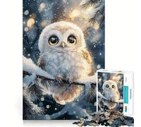 Rompecabezas de 1000 Piezas con Retrato de búho Nival para Adolescentes Juguete de lógica Fina, Divertido y Relajante Decoración de Pared con Bordes limpios (38x26cm)