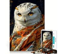 Rompecabezas de 1000 Piezas con Retrato de búho Nival para Adultos Ideal para Jugar y entretenerse en casa Bordes limpios Un Regalo Encantador (38x52cm)