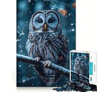 Rompecabezas de 1000 Piezas con Retrato de búho Nival para Adultos, Juguete de lógica Mental, Juego de Mesa Serene Time, Corte Firme, (38x26cm)