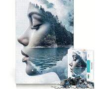Rompecabezas de 1000 Piezas con Retrato de Doble exposición de Naturaleza para Adolescentes Juguete de Habilidad para Rompecabezas Diversión compartida Corte preciso Decoración de Pared (38x26cm)