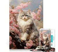 Rompecabezas de 1000 Piezas con Retrato de Gato Ragdoll para Adultos, Juguete para ejercitar la Mente, para Fortalecer los Lazos Familiares, Corte de precisión, Regalo Creativo (38x52cm)