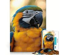 Rompecabezas de 1000 Piezas con Retrato de Guacamayo Azul y Dorado,Juego de articulaciones afiladas,Entrenamiento Mental Divertido,Juego para Momentos acogedores,decoración navideña para la Pared