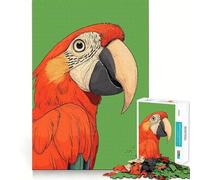 Rompecabezas de 1000 Piezas con Retrato de Guacamayo Escarlata para Adolescentes, Juguete de lógica, Juego en Grupo, Corte de precisión, Regalo Original (38x52cm)