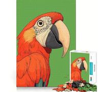 Rompecabezas de 1000 Piezas con Retrato de Guacamayo Escarlata para Adolescentes, Juguete de lógica Mental, Escape Tranquilo, Arte de Bordes Finos, Coleccionable (50x75cm)
