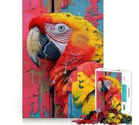 Rompecabezas de 1000 Piezas con Retrato de Guacamayo Escarlata para Adultos Ideal para Mejorar la Memoria y aliviar el estrés Diseño para armar (38x26cm)