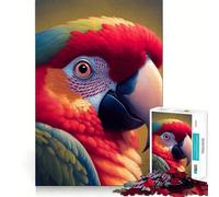 Rompecabezas de 1000 Piezas con Retrato de Guacamayo Escarlata para Adultos Regalo Ideal para desarrollar la lógica Juguete para Disfrutar de un Corte preciso y Elegante (50x75cm)