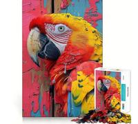 Rompecabezas de 1000 Piezas con Retrato de Guacamayo Escarlata para Adultos Rompecabezas Suave para Relajarse Imagen para armar Artículo de Santa Claus (50x75cm)