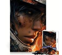 Rompecabezas de 1000 Piezas con Retrato de guerrera de Ciencia ficción Herida para Adolescentes Que estimula la Memoria y Hace Felices los ratos Libres Un Regalo Elegante y de Calidad para Navidad