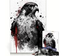 Rompecabezas de 1000 Piezas con Retrato de halcón peregrino para Adolescentes Juguete Que desafía la Mente Pasatiempo Tranquilo Corte preciso Regalo de Temporada (50x75cm)