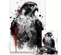 Rompecabezas de 1000 Piezas con Retrato de halcón peregrino para Adolescentes Mejora la Memoria Fácil de Usar Ocio Corte Firme Decoración de Pared (38x26cm)