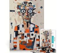 Rompecabezas de 1000 Piezas con Retrato de Hombre geométrico para Adultos Rompecabezas Mental Arte Relajante para armar (38x26cm)
