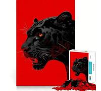 Rompecabezas de 1000 Piezas con Retrato de la Pantera Negra,diseño de Corte preciso,Juego Mental,Regalo fácil de Jugar,Regalo Divertido de cumpleaños 38x52cm
