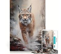 Rompecabezas de 1000 Piezas con Retrato de Lince para Adolescentes Mejora la Memoria, relaja la Mente y CREA un Regalo Original (50x75cm)