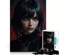 Rompecabezas de 1000 Piezas con Retrato de Mujer misteriosa para Adolescentes Juguete de Habilidad para Rompecabezas Diversión compartida Corte preciso Decoración de Pared (38x52cm)