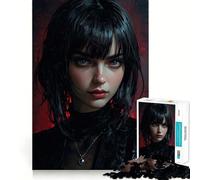 Rompecabezas de 1000 Piezas con Retrato de Mujer misteriosa para Adultos Juguete de lógica Clara, Divertido y Relajante Corte Perfecto Regalo Elegante (50x75cm)
