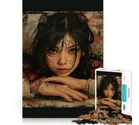 Rompecabezas de 1000 Piezas con Retrato de Mujer Tatuada para Adultos, Juguete de lógica Pura, Momento de Paz, Corte preciso, Regalo sincero 50x75cm