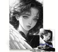Rompecabezas de 1000 Piezas con Retrato de niña ángel para Adolescentes Actividad de Ocio Que estimula el Pensamiento Claro Encaje Firme Regalo Ideal (38x26cm)