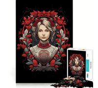 Rompecabezas de 1000 Piezas con Retrato de niña eslava para Adultos Regalo Ideal para quienes Buscan un Juego de lógica, un Entretenimiento Suave y Elegante 38x52cm