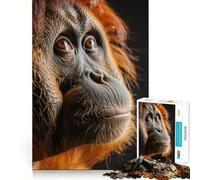 Rompecabezas de 1000 Piezas con Retrato de orangután para Adolescentes Ideal para estimular la Memoria, Reducir el estrés y Crear un Ambiente artístico con Cortes Suaves (38x52cm)