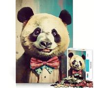 Rompecabezas de 1000 Piezas con Retrato de Panda Sonriente, Ideal para Adolescentes Juguete Que estimula la lógica y Divierte a la Familia Diseño Premium 50x75cm