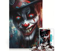 Rompecabezas de 1000 Piezas con Retrato de Payaso Malvado, Juego práctico para Entrenar la Mente y Las Manos, con Piezas de Formas aleatorias Que encajan Perfectamente 38x52cm